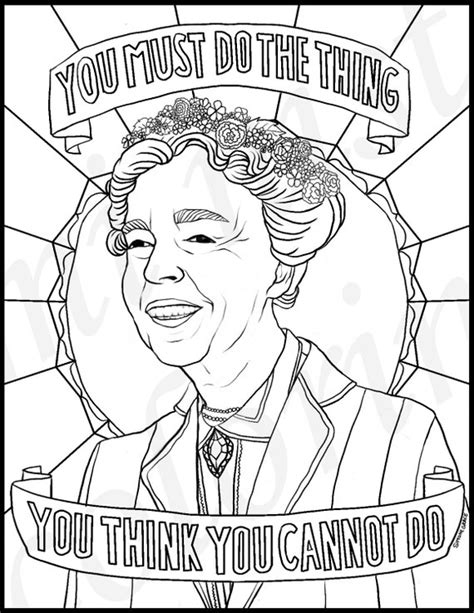 eleanor roosevelt coloring page